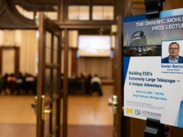 The Orren C. Mohler Prize Lecture, “Building ESO’s Extremely Large Telescope: a unique adventure” presented by guest speaker Xavier Barcons. 